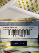 Load image into Gallery viewer, Chaps Mens Yellow Striped Long Sleeve Easy Care Button-Up Shirt Size XL
