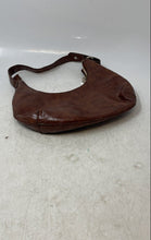 Load image into Gallery viewer, Urban Outfitters Womens Brown Croc Embossed Leather Inner Pocket Hobo Handbag
