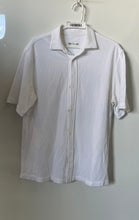 Load image into Gallery viewer, Zara Mens White Short Sleeve Collared Regular Fit Button-Up Shirt Size Large
