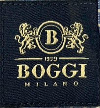 Load image into Gallery viewer, Boggi Milano Mens Blue Striped Long Sleeve Spread Collar Dress Shirt Size 43/17
