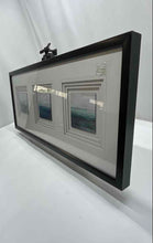 Load image into Gallery viewer, 3-Piece Framed Abstract Seascape Art Triptych Blue Coastal Landscape Wall Decor
