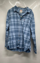 Load image into Gallery viewer, Levi's Mens Blue Printed Cotton Long Sleeve Pockets Button-Up Shirt Size XL
