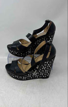 Load image into Gallery viewer, Michael Kors Womens Black Leather Open Toe Wedge Heel Platform Sandals Size 6.5M
