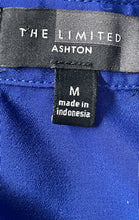 Load image into Gallery viewer, The Limited Womens Blue Sleeveless Collared 1/2 Button Ashton Shift Dress Size M
