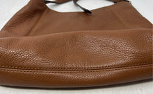 Load image into Gallery viewer, Michael Kors Womens Brown Pebbled Leather Adjustable Strap Zip Top Crossbody Bag
