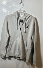 Load image into Gallery viewer, Jordan Mens Light Gray Jumpman Long Sleeve Pockets Full-Zip Hoodie Size Medium

