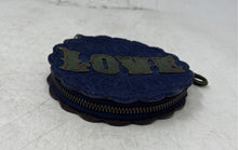 Load image into Gallery viewer, Lucky Brand Womens Green Blue Suede Scalloped Zipper Wristlet Wallet

