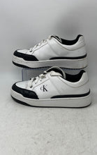 Load image into Gallery viewer, Calvin Klein Womens Aubrie White And Black Round Toe Lace-Up Sneakers Shoes 10 M

