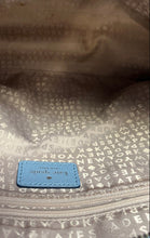Load image into Gallery viewer, Kate Spade New York Womens Blue Leather Logo Inner Pocket Satchel Handbag
