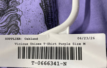 Load image into Gallery viewer, Vicious Unisex Purple Cotton Short Sleeve Crew Neck Graphic T-Shirt Size M
