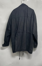Load image into Gallery viewer, Phase 2 Mens Black Leather Drawstring Full-Zip Jacket Coat No Size

