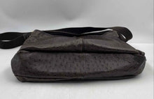 Load image into Gallery viewer, Authentic Furla Womens Brown Ostrich Embossed Leather Shoulder Handbag Stained
