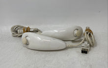 Load image into Gallery viewer, Lot Of 2 Pcs Nintendo Wii White Wired Nunchuk Controllers Not Tested
