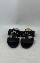 Load image into Gallery viewer, Liz Claiborne Womens Black Leather Slip-On Block Heel Slide Sandals Size 8
