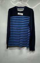 Load image into Gallery viewer, Banana Republic Mens Navy Blue Striped Long Sleeve Pullover T-Shirt Size Medium
