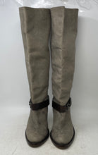 Load image into Gallery viewer, Cole Haan Nike Air Womens Gray Brown Block Heel Knee High Booties Size 8.5B
