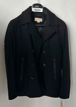Load image into Gallery viewer, Michael Kors Mens Black Collared Long Sleeve Double-Breasted Jacket Size S
