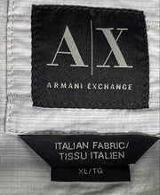 Load image into Gallery viewer, Armani Exchange Mens Light Gray Striped Long Sleeve Button-Up Shirt Size XL
