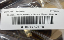 Load image into Gallery viewer, Michael Kors Womens Everett Brown Monogram Print Slip-On Loafer Flats Size 9 M
