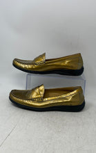 Load image into Gallery viewer, Cole Haan Womens Gold-Tone Moc Toe Slip-On Penny Loafer Shoes Size 8.5
