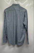 Load image into Gallery viewer, Hugo Boss Mens Gray Striped Cotton Long Sleeve Collared Button-Up Shirt Size M
