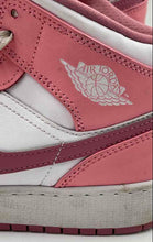 Load image into Gallery viewer, Nike Kids Air Jordan 1 Mid DQ8423-616 Pink Lace-Up Basketball Shoes Size 5.5Y
