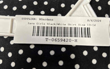 Load image into Gallery viewer, Zara Girls Black White Polka Dots Elastic Waist Pull-On A-Line Skirt Size 13-14
