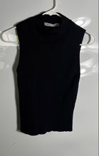 Load image into Gallery viewer, Zara Womens Black Sleeveless Mock Neck Knitted Pullover Blouse Top Size Medium
