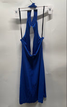 Load image into Gallery viewer, Bebe Womens Blue Halter Neck Sleeveless Back-Zip Mini Dress Size S/P

