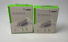Load image into Gallery viewer, Lot Of 2 Pieces Belkin Boostcharge White USB C+USB A 30W Wall Charger Sealed
