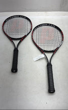 Load image into Gallery viewer, Pair Of 2 Prince Thunder 110 Red Black Comfort Grip Tennis Sports Racquets
