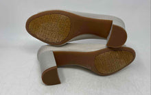Load image into Gallery viewer, Alex Marie Womens Beige Leather Glitter Slip-On Peep Toe Pump Heels Size 8M
