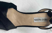 Load image into Gallery viewer, Steve Madden Womens Clary-V Black Buckle Block Ankle Strap Heels Size 7.5M
