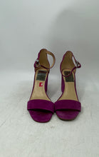 Load image into Gallery viewer, Michael Kors Womens Fiona Purple Suede Wedge Heel Ankle Strap Sandals Size 6M
