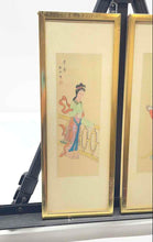 Load image into Gallery viewer, Set Of 2 Pcs Chinese Wall Hanging Home Decor Framed Asian Figure Art Painting
