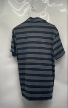 Load image into Gallery viewer, Under Armour Mens Black Striped Print Short Sleeve Collared Polo Shirt Size S
