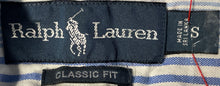 Load image into Gallery viewer, Ralph Lauren Mens Blue White Long Sleeve Collared Button-Up Shirt Size Small
