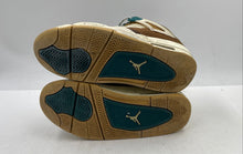 Load image into Gallery viewer, Authentic Nike Boys Air Jordan 4 Retro Brown Green Sneaker Shoes Size 5Y Stained
