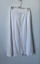 Load image into Gallery viewer, Banana Republic Womens White Front Slit Side-Zip Midi Flare Skirt Size 0
