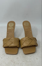 Load image into Gallery viewer, Vince Camuto Womens Brelanie Beige Leather Heeled Slide Sandals Size 6 M
