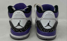 Load image into Gallery viewer, Authentic Nike Boys Jordan 3 Retro White Black Gray Basketball Shoes 5C In Box
