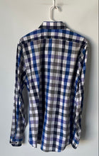 Load image into Gallery viewer, Express Mens Multicolor Plaid Long Sleeve Regular Fit Dress Shirt Size L 16-16.5
