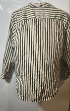 Load image into Gallery viewer, Zara Womens Beige Black Striped Long Sleeve Collared Button-Up Shirt Size XS

