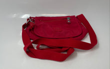 Load image into Gallery viewer, Kipling Womens Red Inner Pocket Charm Adjustable Strap Crossbody Purse
