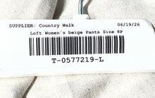 Load image into Gallery viewer, Loft Womens Beige Pleated Front Slash Pocket Wide-Leg Cropped Pants Size 8P
