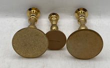 Load image into Gallery viewer, Set Of 3 Pcs Gold-Tone Collectible Home Decor Taper Candlestick Holder
