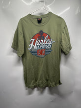Load image into Gallery viewer, Harley-Davidson Mens Green Graphic Print Cotton Pullover T-Shirt Size Medium
