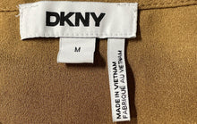 Load image into Gallery viewer, DKNY Womens Brown Short Sleeve V-Neck Pullover Blouse Top Size Medium
