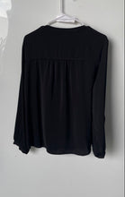 Load image into Gallery viewer, Calvin Klein Jeans Womens Black Long Sleeve Split Neck Blouse Top Size XL
