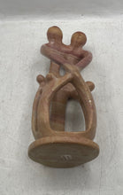 Load image into Gallery viewer, Soapstone Brown Abstract Family Figurine Home Decor Collectible Sculpture
